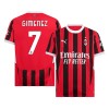 Virallinen Fanipaita AC Milan Gimenez 7 Kotipelipaita 2024-25 - Miesten